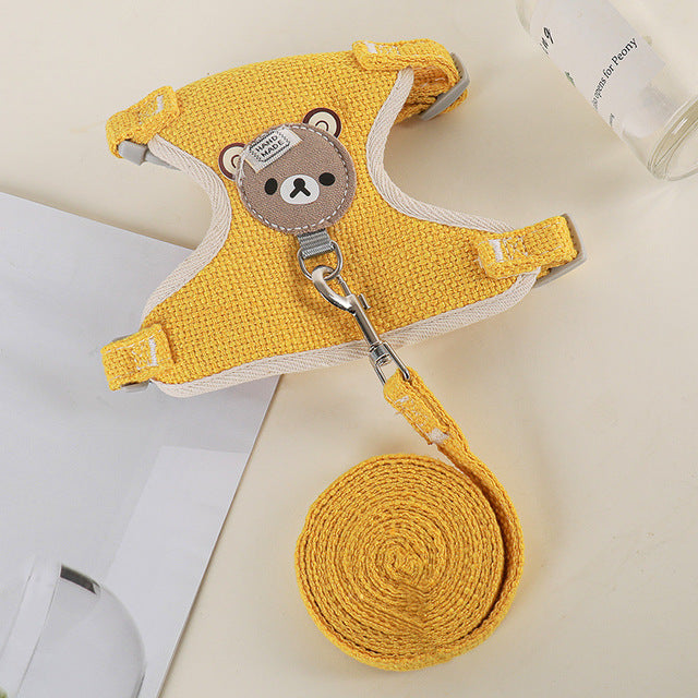 Cute Cat Harness and Leash Set - Lightweight & Escape Proof - Adjustable and Soft Walking Harness for Cats