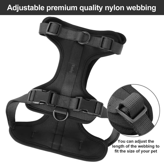 No Pull Lightweight Adjustable Dog Harness, Durable Breathable Mesh Dog Vest Harness with Soft & Comfortable Cushion