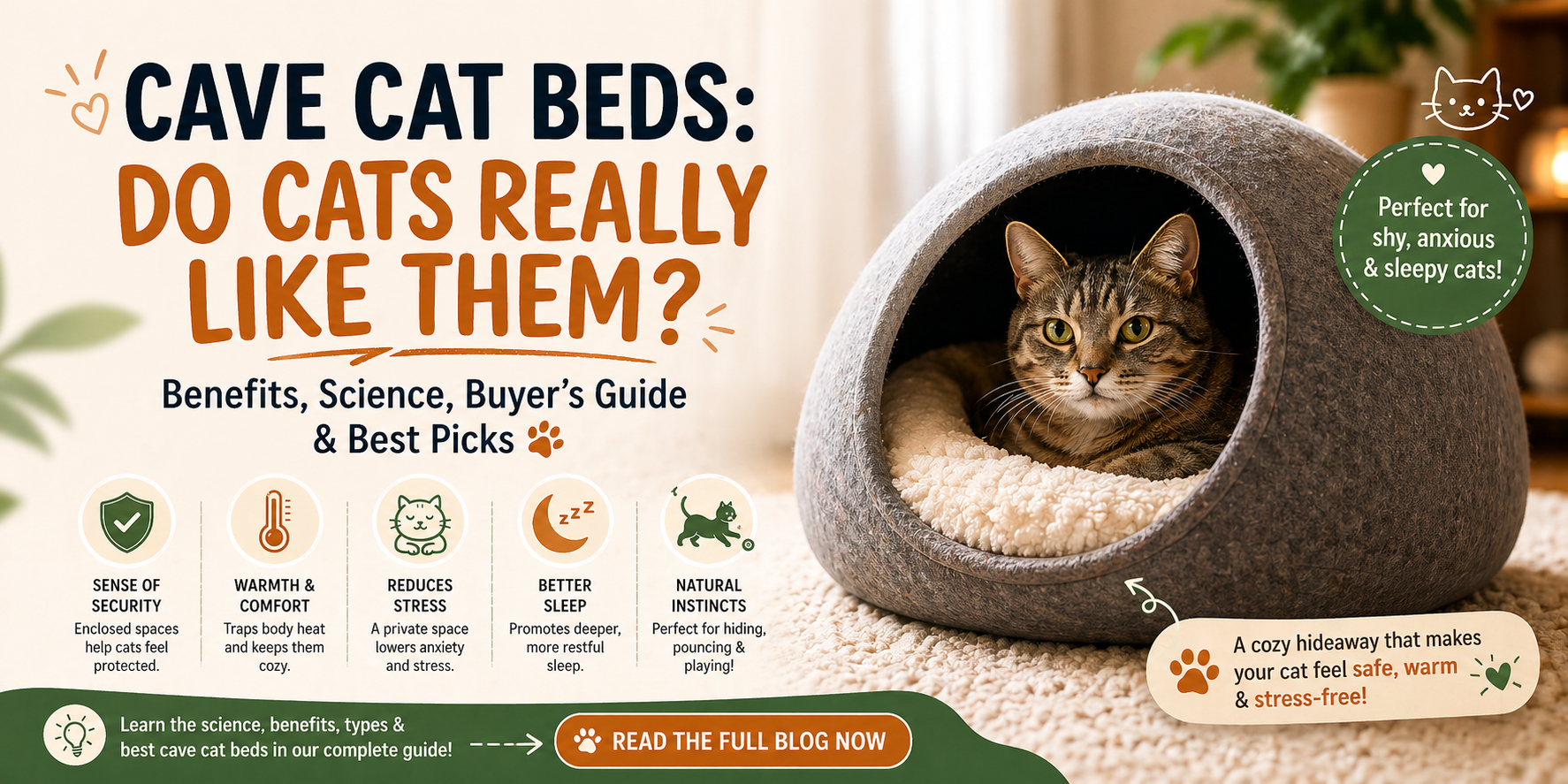 Cave Cat Beds: Do Cats Really Like Them? Benefits, Buyer’s Guide & Best Picks