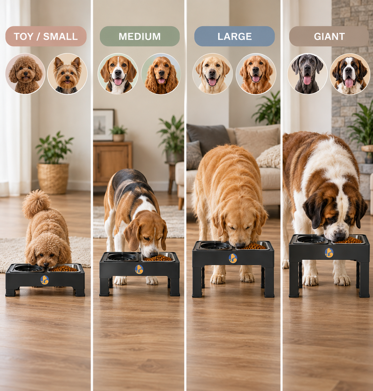 Elevated Dog Bowl Height by Breed: Full Size Guide