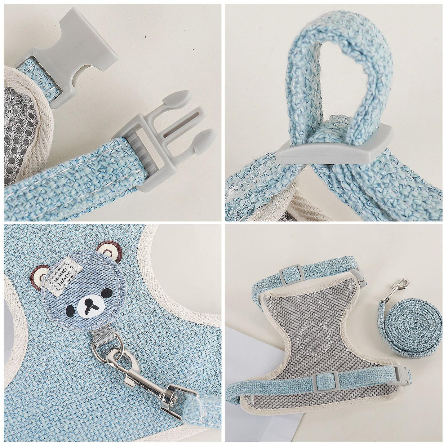 Cute Cat Harness and Leash Set - Lightweight & Escape Proof - Adjustable and Soft Walking Harness for Cats