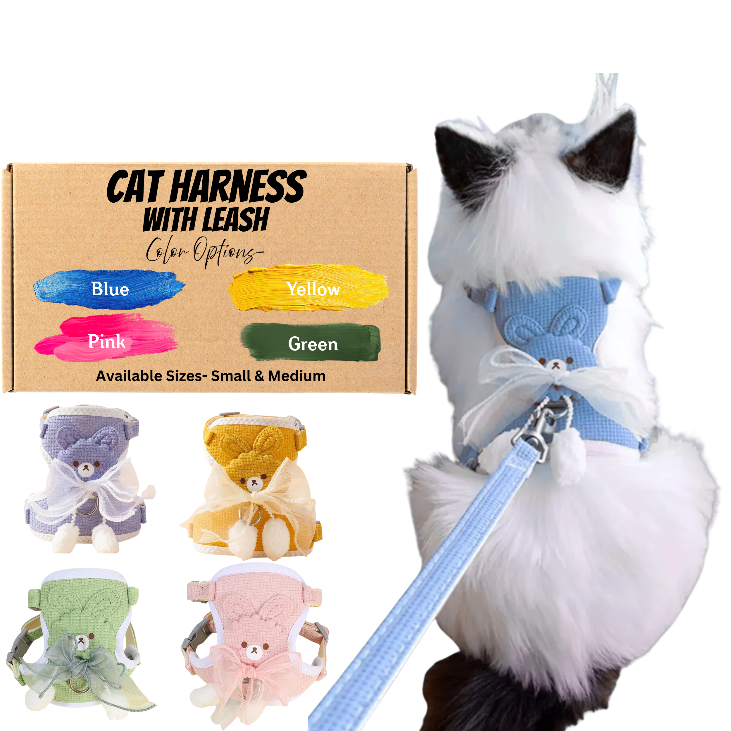 Cat Tunnel Bed + Harness Bundle – Play, Explore & Nap