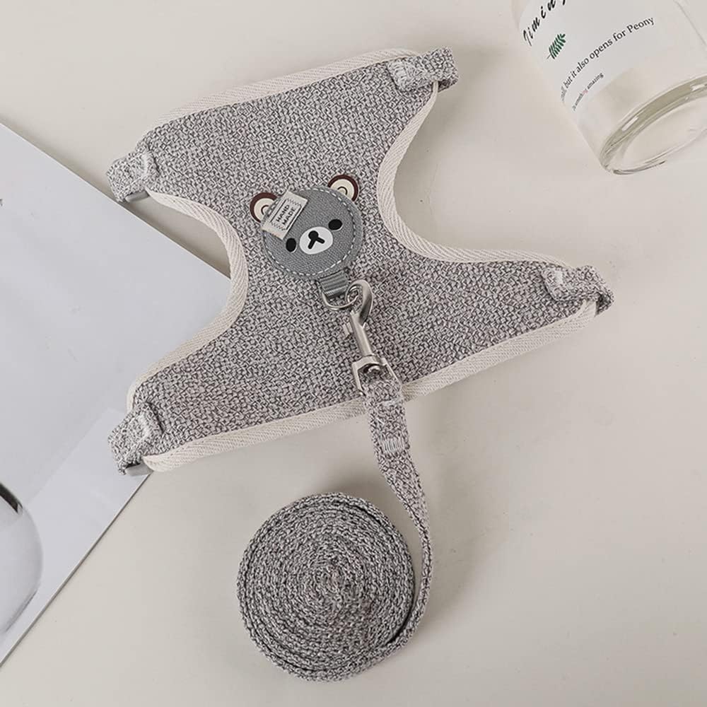 Cute Cat Harness and Leash Set - Lightweight & Escape Proof - Adjustable and Soft Walking Harness for Cats
