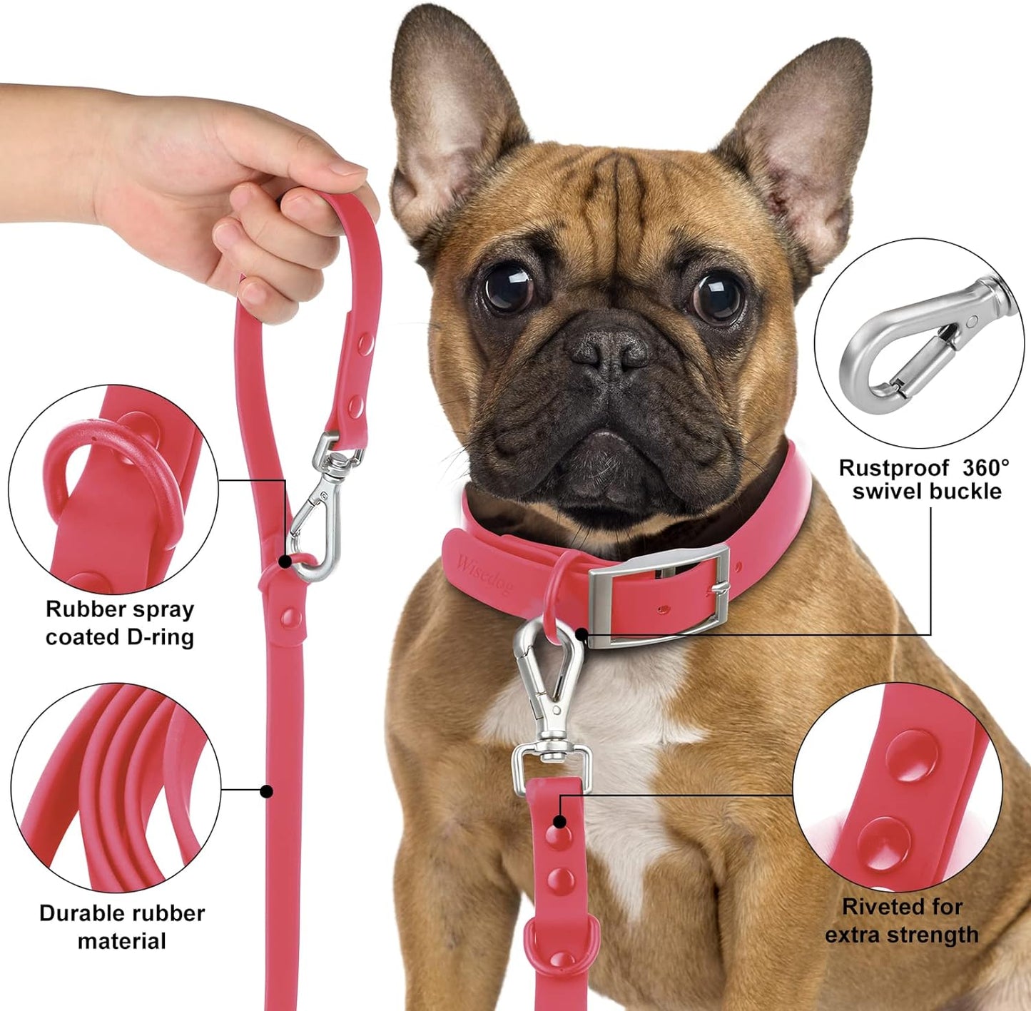 Waterproof Premium Dog leashes for Dogs with 2 Hooks,Training Leash,Adjustable Lengths for Traffic Control Safety, Durable and Odor Proof.