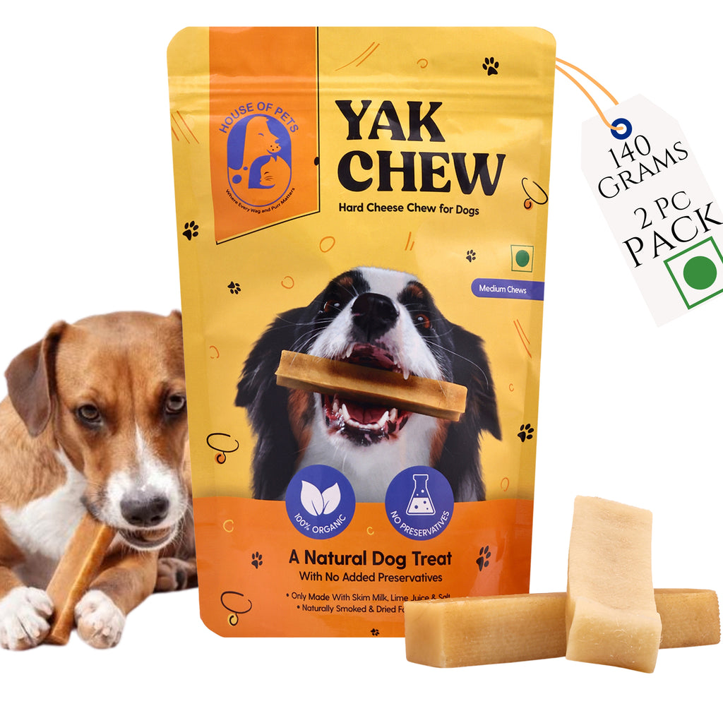Himalayan Yak Cheese Dog Chews – Long Lasting Vegetarian Chew for Aggressive Chewers | 100% Natural Rawhide Free Dental Treat | No Grain, No Gluten, No Preservatives | Teething Puppies & Adult Dogs