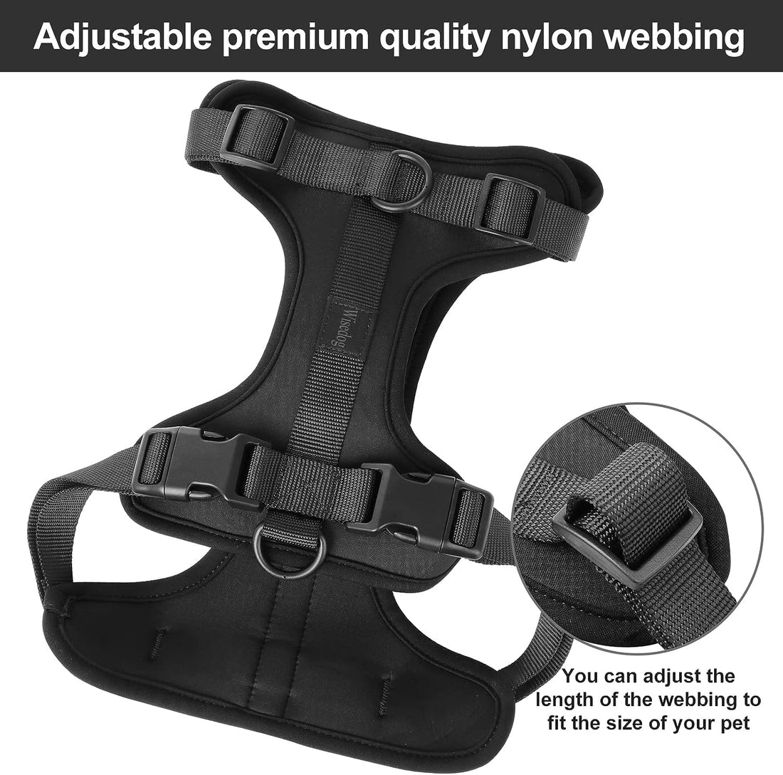 No Pull Lightweight Adjustable Dog Harness, Durable Breathable Mesh Dog Vest Harness with Soft & Comfortable Cushion