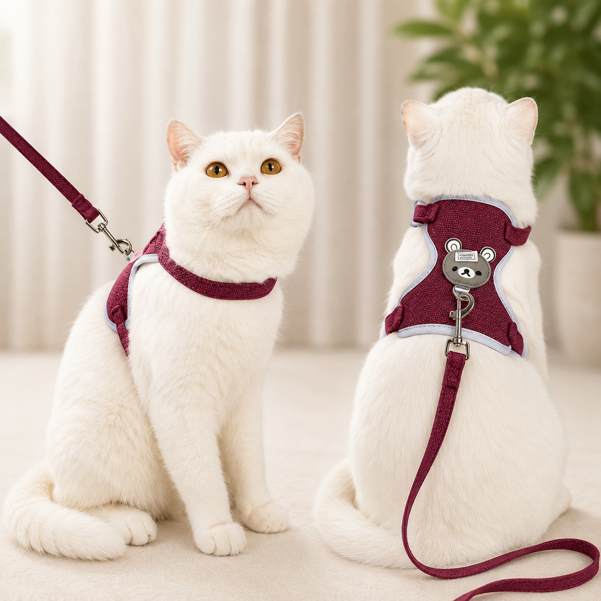 Cat Harness and Leash Set for Walking – Escape Proof, Soft Adjustable Vest Harness for Small, Medium & Large Cats and Kittens