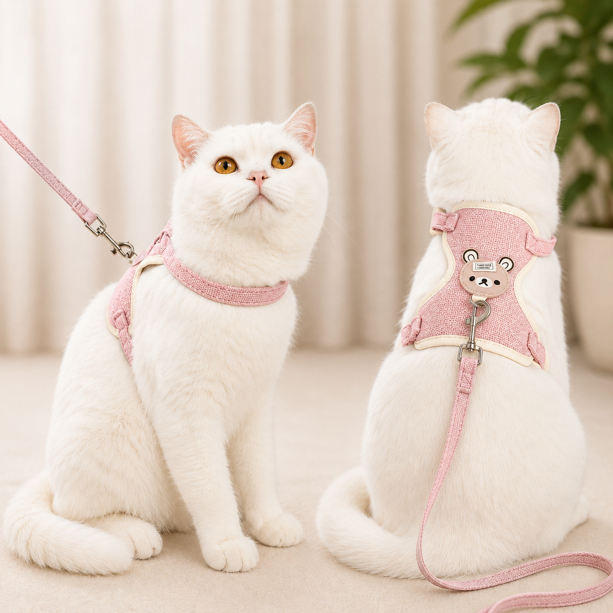 Cat Harness and Leash Set for Walking – Escape Proof, Soft Adjustable Vest Harness for Small, Medium & Large Cats and Kittens