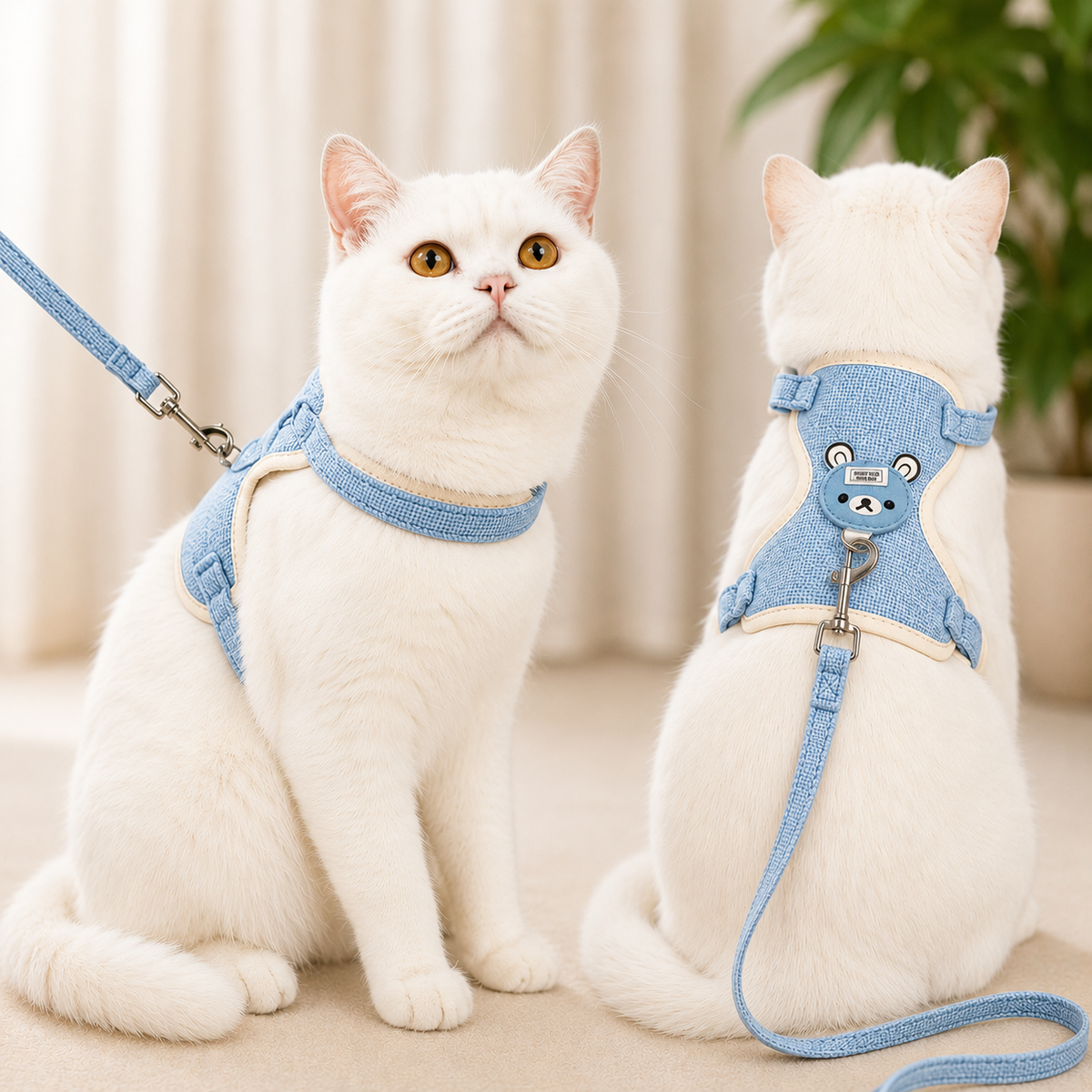 Cat Harness and Leash Set for Walking – Escape Proof, Soft Adjustable Vest Harness for Small, Medium & Large Cats and Kittens