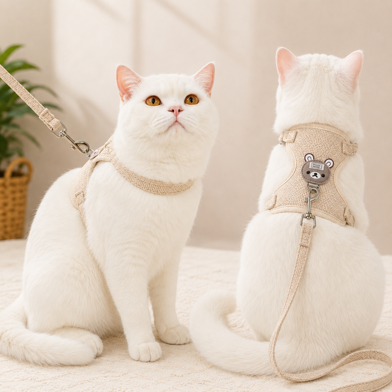 Cat Harness and Leash Set for Walking – Escape Proof, Soft Adjustable Vest Harness for Small, Medium & Large Cats and Kittens