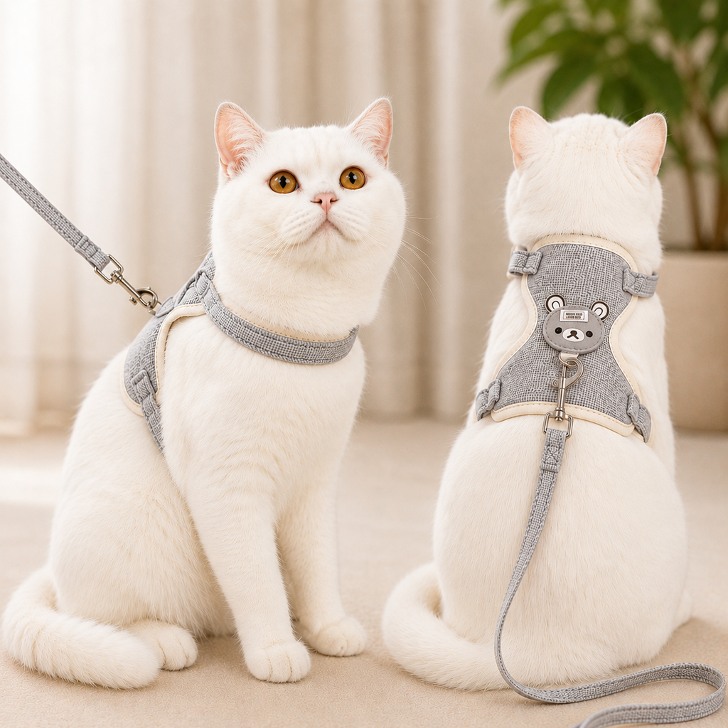 Cat Harness and Leash Set for Walking – Escape Proof, Soft Adjustable Vest Harness for Small, Medium & Large Cats and Kittens