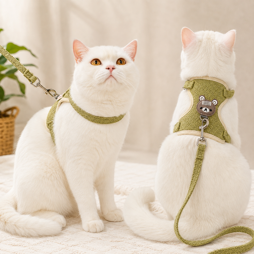 Cat Harness and Leash Set for Walking – Escape Proof, Soft Adjustable Vest Harness for Small, Medium & Large Cats and Kittens