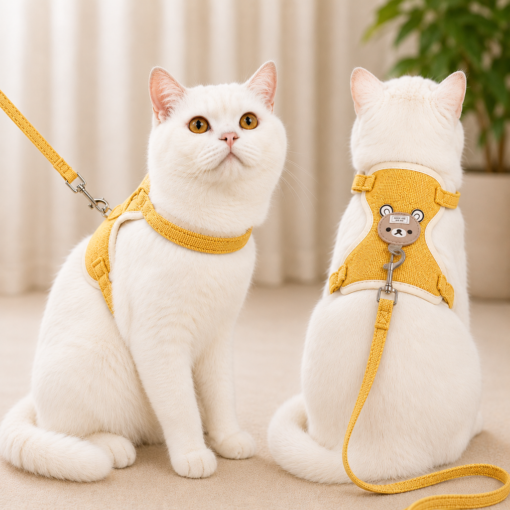 Cat Harness and Leash Set for Walking – Escape Proof, Soft Adjustable Vest Harness for Small, Medium & Large Cats and Kittens