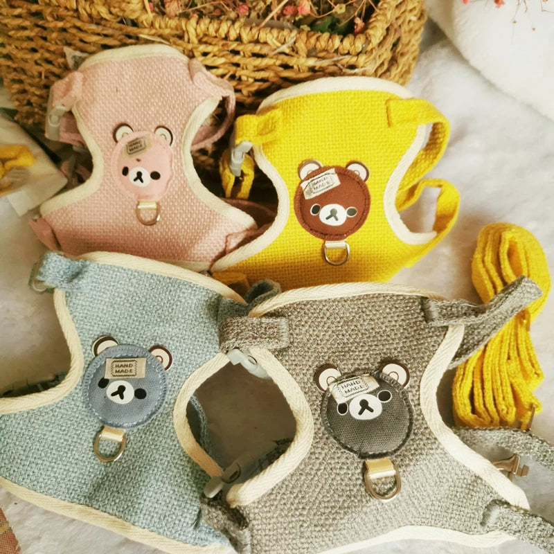Cute Cat Harness and Leash Set - Lightweight & Escape Proof - Adjustable and Soft Walking Harness for Cats