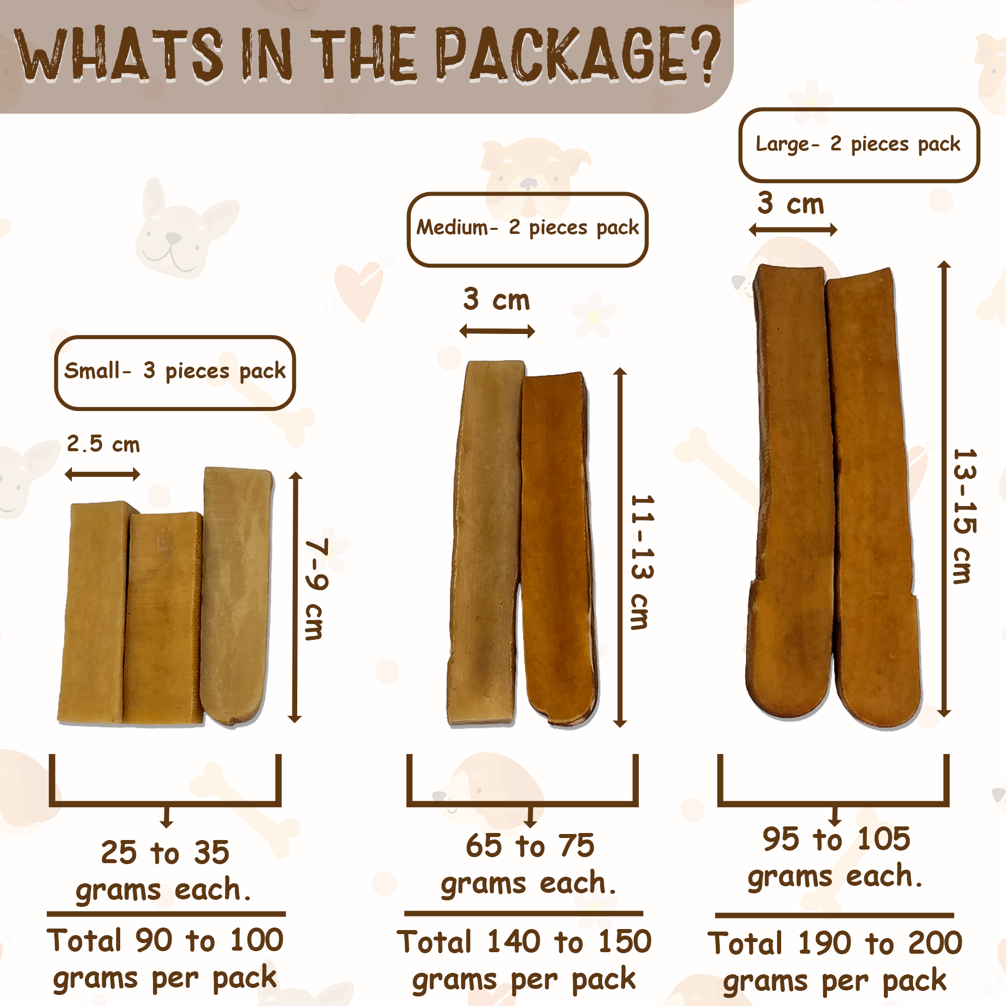Himalayan Yak Cheese Dog Chews – Long Lasting Vegetarian Chew for Aggressive Chewers | 100% Natural Rawhide Free Dental Treat | No Grain, No Gluten, No Preservatives | Teething Puppies & Adult Dogs